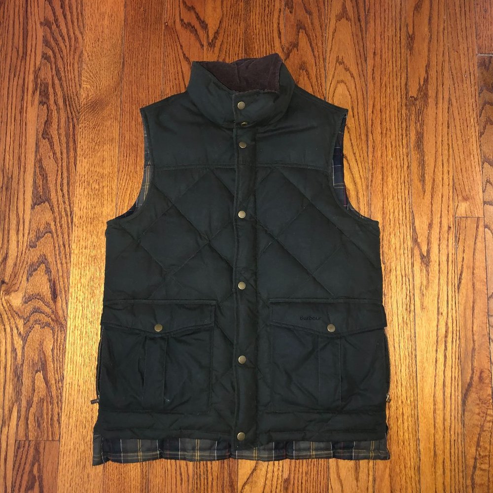 Barbour Waxed Cotton Down Vest (M)